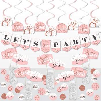 Big Dot of Happiness Bride Squad - Rose Gold Bridal Shower or Bachelorette Party Supplies Decoration Kit - Decor Galore Party Pack - 51 Pieces