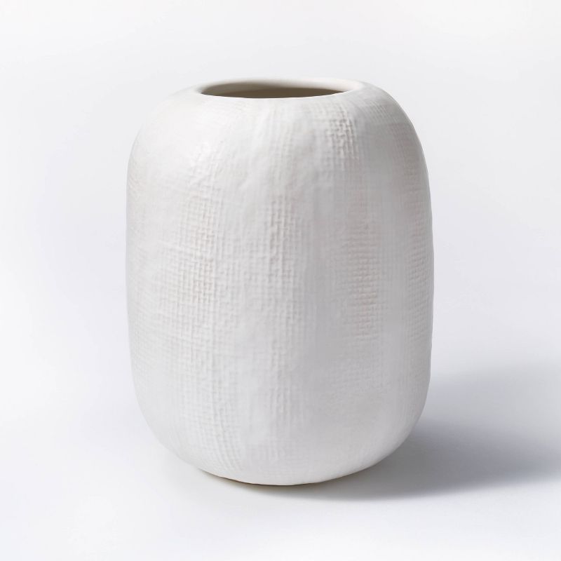 Tall White Textured Vase - Threshold&#8482; designed with Studio McGee, 1 of 6