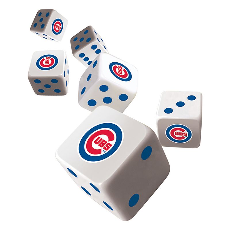 MasterPieces Officially Licensed MLB Chicago Cubs - 6 Piece D6 Gaming Dice Set Ages 6 and Up, 3 of 5
