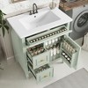 KIGFTSOD 30" Bathroom Vanity with Sink, Bathroom Vanity Cabinet with One Flip Drawer and Two Drawers, Adjustable Shelf - 2 of 4