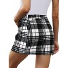 Women's Plaid High Waist Mini Skirt - Fall Bodycon Dress for Fashion Outfits 01 Black Plaid 01 Black Plaid Large - 3 of 4