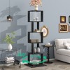 NicBex Rotating Bookshelf with Acrylic Plate Bookcases for Living Room Home Office - 4 of 4