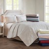 Elegant Reversible Quilt Set, Classic Stitch Pattern Rich Depth and Texture Bedding Set, All Season Home Textile fits Lux Bedroom Decor - 3 of 4