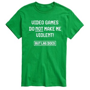 Men's - Instant Message - Video Games Not Violent Short Sleeve Graphic T-Shirt - 1 of 4