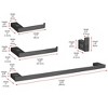 Elegant Lighting Sofia 4-Piece Bathroom Hardware Set in Matte Black - 2 of 4