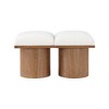 Meridian Furniture,Pavilion Cream Boucle Fabric Bench - 2 of 4