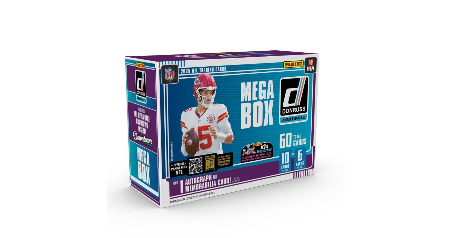 2025 Panini NFL Donruss Football Trading Card Mega Box