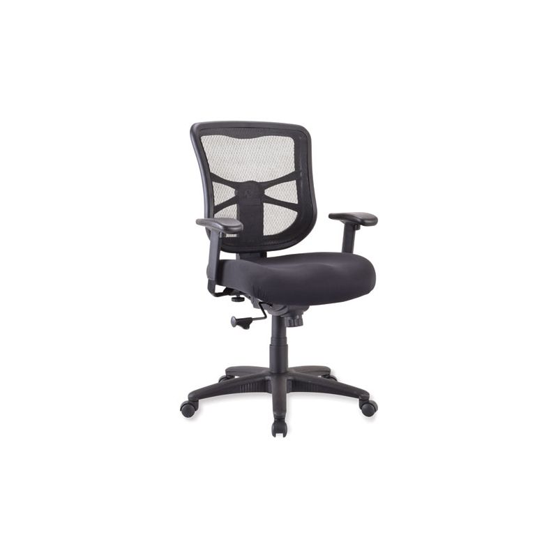 Alera Alera Elusion Series Mesh Mid-Back Swivel/Tilt Chair, Supports Up to 275 lb, 17.9" to 21.8" Seat Height, Black, 1 of 8