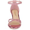 Allegra K Women's Ankle Straps Stiletto Heels Sparkly Glitter Sandals - 2 of 4