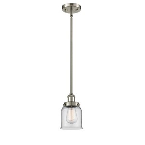Bell - 1 Light Stem Hung Mini Pendant In Industrial Style-10 Inches Tall and 5 Inches Wide - 1 of 1