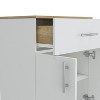 Okak Pantry Organizer Cabinet, Storage Cabinet with One Drawer, Two Interior Shelves, Cabinet for Enterway, Living Room, White - 4 of 4