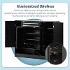 Shoe Cabinet for Entryway Ample Storage Space Shoe Organizer with Drawer Doors Open Shelf for Heels Slippers Black - 3 of 4
