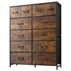 12-Drawer Tall Fabric Dresser with Wood Top and Steel Frame, Storage Chest of Drawers for Bedroom, Closet - 2 of 4
