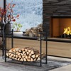 Tangkula 36” Firewood Rack with Tool Set 36” Fireplace Log Holder for Indoor&Outdoor Wood Stacker Lumbar Storage Organizer - 2 of 4