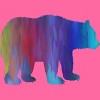 Adult Design By Humans Rainbow Watercolor Artistic Bear By Maryedenoa Racerback Tank Top - 2 of 2