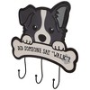 Northlight Did Someone Say "Walk"? Dog Metal Wall Organizer - 13" - Black and Cream - 4 of 4
