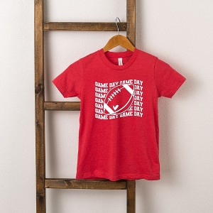 The Juniper Shop Football Game Day Stacked Wavy Toddler Short Sleeve Tee - 1 of 2