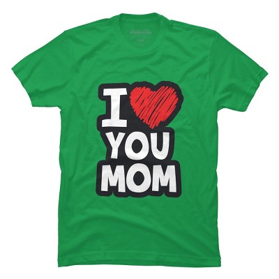 Men's Design By Humans I Love You Mom Heart By solon2020 T-Shirt