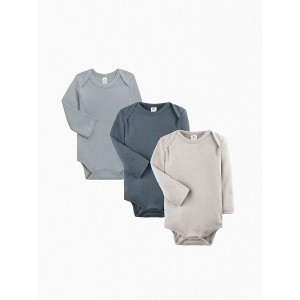 Colored Organics 3-Pack Classic Long Sleeve Bodysuit Bundle - 1 of 3