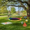 Gymax 40" Saucer Tree Swing Outdoor Oxford Platform Swing w/ Steel Frame Colorful Swing Seat Round Flying Swing for Kids - 4 of 4