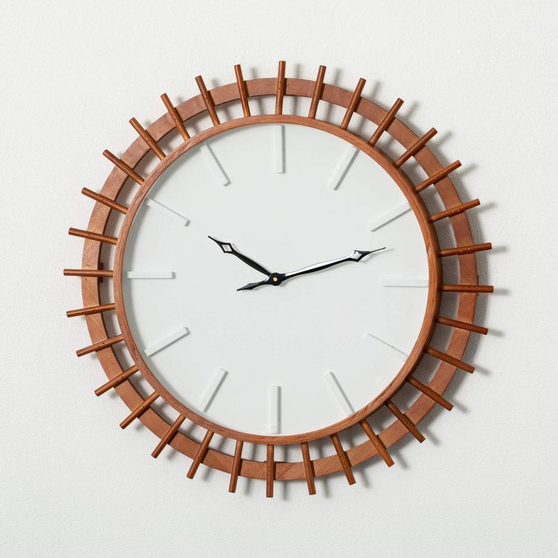 Sullivans 25.5" Modern Wooden Wall Clock, 1 of 4