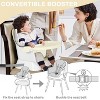 Kinder King 8 in 1 Baby High Chair, Coverts to Dining Booster Seat, Removable Tray & Double Seat Cover, Easy to Wipe - 4 of 4