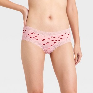 Women's Cotton Blend Hipster Underwear with Lace - Auden™ - 1 of 4