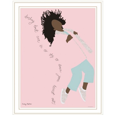 HomeRoots Dance Your Heart Out White Framed Print Wall Art