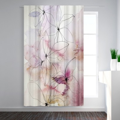 Americanflat Whisper Petals II by Hope Bainbridge Blackout Rod Pocket Single Curtain Panel 50x84