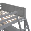 NicBex Full over Full Bunk Bed with Desk Wooden Bed Frame with Wheels, Inclined Ladder and Guardrail for Bedroom, No Box Spring Required - 4 of 4