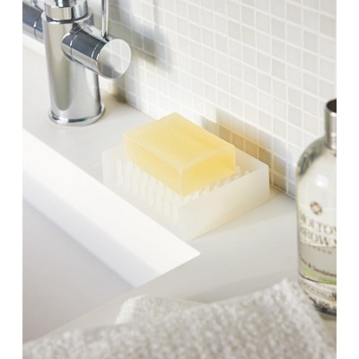 Black Silicone Self-Draining Soap Tray with Spikes