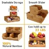 Set of 3 Stackable Bamboo Pantry Storage Bins for Potatoes & Onions - 4 of 4
