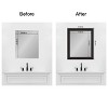 Amanti Art Mirror Makeover Bathroom Mirror Frame Border Kit - Fully Assembled Peel and Stick Frame - Mirror NOT Included - Furniture Espresso Trim - 4 of 4
