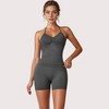 Anna-Kaci Active Women's High Waist Compression Biker Shorts with Sculpting Seam Detail and Stretch Fit Fabric - 2 of 4