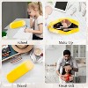 Boersma Yellow Pencil Case – Large Capacity Waterproof Silicone Pen Pouch, Aesthetic Stationery Organizer for School, Office, Teen Boys & Girls - 3 of 4