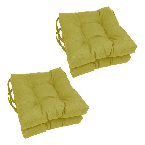 Blazing Needles Outdoor Dining Chair Cushions Lime : Target