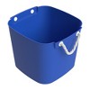 Life Story Flexi Tub, Versatile 42 Quart Storage Tote, Flexible Plastic Home Organizer Lightweight Basket with Carrying Handles, Blue, 4 Pack - 3 of 4