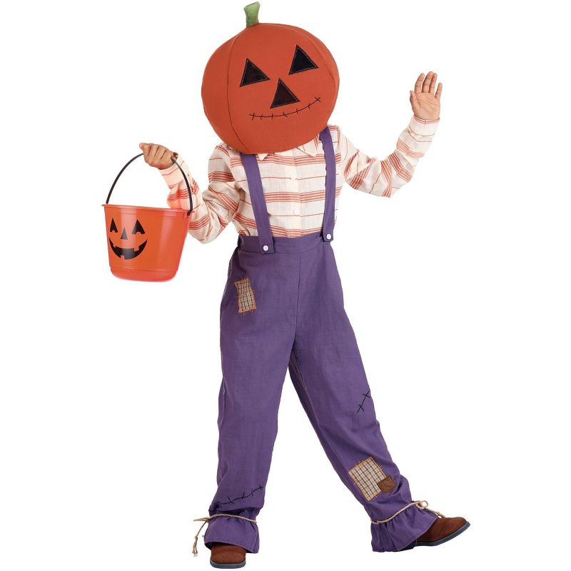 HalloweenCostumes.com Pumpkin Scarecrow Kid's Costume., 1 of 7