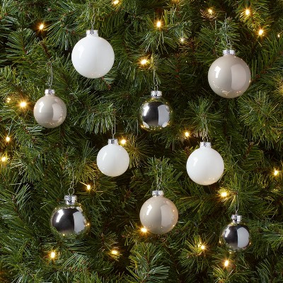 42ct Round Glass Christmas Tree Ornament Set - Wondershop™, 2 of 3 - neutral holiday decor