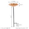 Sunnydaze Outdoor Hand-Hammered Standing Bird Bath or Bird Feeder with Stake - Copper - 33" H - 4 of 4