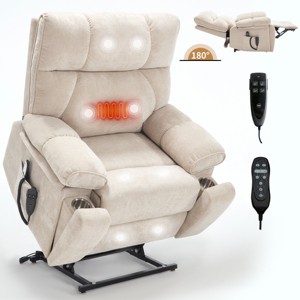 Power Lift Recliner Chair with Heat and Massage for Elderly, Large Electric Dual Motor Recliner Chair with Cup Holder, Infinite Position - Koiai - 1 of 4