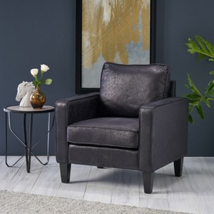 Modern Tufted Wooden Accent Chair Upholstered Club Chair for Bedroom and living room-Christopher Knight Home - 1 of 4