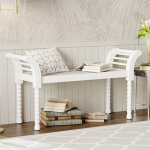 Vintage Ottoman Bench,End-of-Bed Entryway Bench for Bedroom or Living Room -Maison Boucle - 1 of 4
