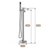 Freestanding Bathtub Faucet, Floor-Mount Tub Filler Chrome,Standing Tub Faucet - 2 of 4
