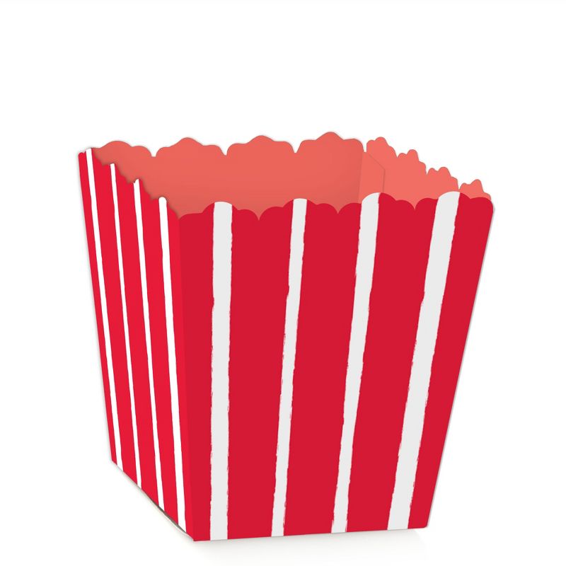 Big Dot of Happiness Red Stripes - Party Mini Favor Boxes - Simple Party Treat Candy Boxes - Set of 12, 1 of 6