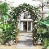 Outsunny 79in Wooden Garden Arbor Arch Trellis with Classic Countryside Style, Pergola Style Roof for Climbing Vines for Ceremony Party Weddings - 3 of 4