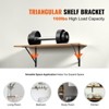 VEVOR Shelf Bracket, 12 x 8 in 10 Pcs,Heavy Duty Floating Shelf Brackets, Brackets for Shelves,3mm Thick Matte Black Triangle Shelf Bracket,Black - 3 of 4