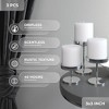 3x3 Pillar Candles Set of 3 - Rustic Unscented No Drip White Candles for Home Decor, Weddings, Centerpieces - 2 of 4