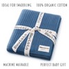 Bleu La La , 100% Luxury Organic Cotton Ribbed Baby Swaddle Blanket for Newborn and Infant Boys and Girls - 3 of 4