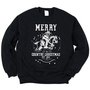 Simply Sage Market Women's Graphic Sweatshirt  Merry Country Christmas - 1 of 2